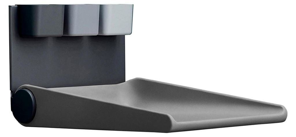 Wally -Wandwickeltisch Dusty Grey - Klappbare Wickelkommode für die Wandmontage - Wickeltisch Organizer für das Babyzimmer - Ergonomisch und pl...