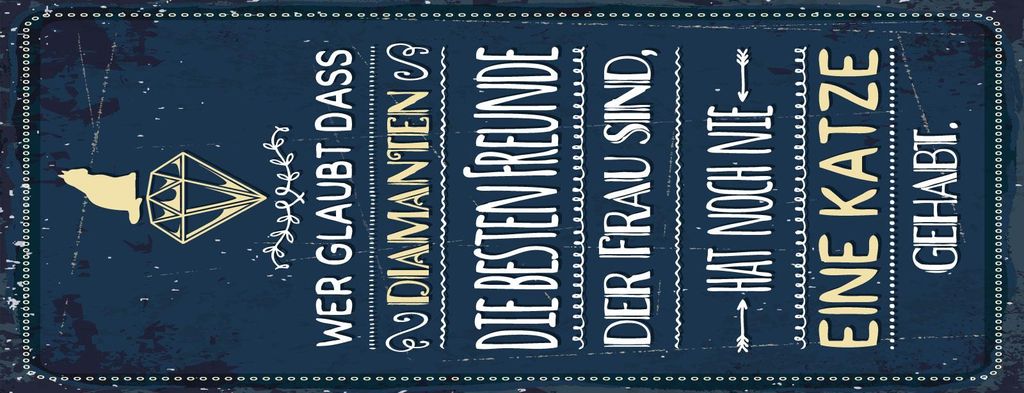 vianmo Blechschild 27x10 cm Wer glaubt Diamanten