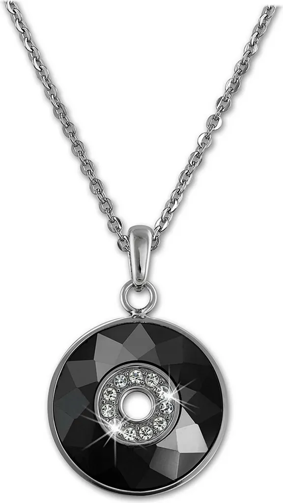 Regala la Collana Amello ESKX29S Acciaio Ceramica Argento e Nero