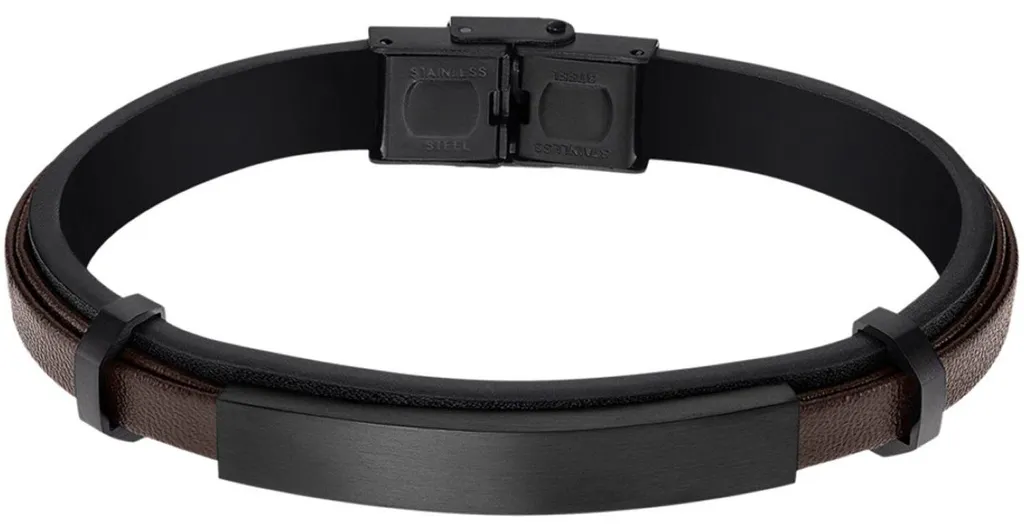 Bracelet Lotus LS2401-2/2 en Câble d'Acier Noir : Look Urbain Chic