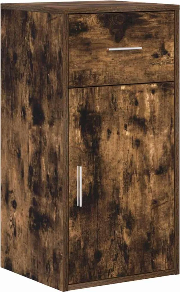 Mobiletto Salvaspazio Rovere Affumicato 38cm | Cassettiera Multifunzione