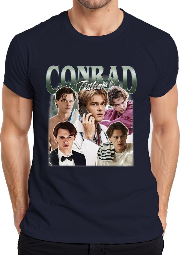 Conrad Fisher 90s Bootleg Summer I Turned Pretty Herren T-Shirt, Navy, S