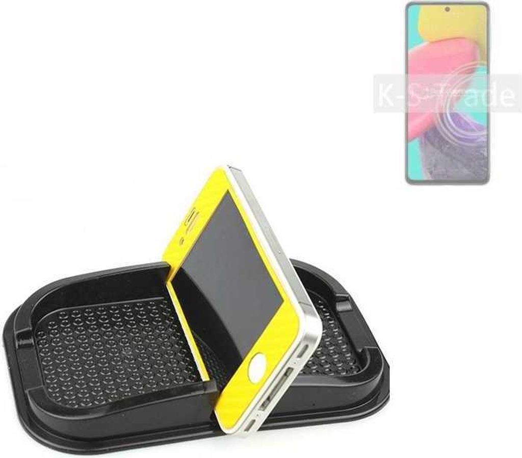 K-S-Trade Auto Anti Rutsch Matte Smartphone-Halter kompatibel mit Samsung Galaxy Quantum 3 Haft Pad Armaturenbrett Handy-Halterung Silikon