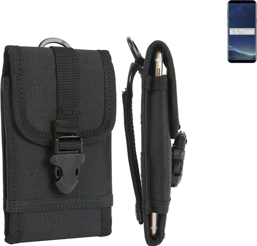 K-S-Trade Handyhülle kompatibel mit Samsung Galaxy S8 Gürteltasche Holster Handytasche Gürtel Tasche Schutzhülle Robuste Handy Schutz Hülle
