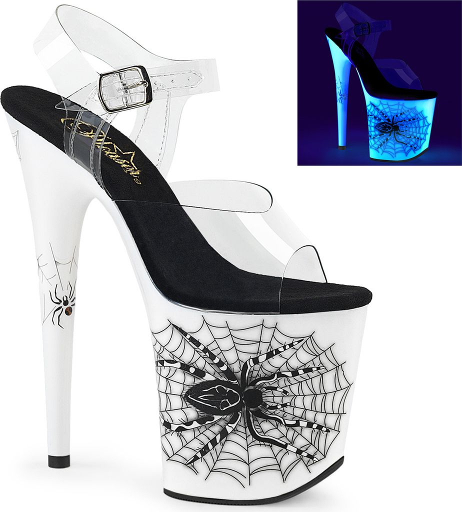 FLAMINGO-808SW Damen Sandale von Pleaser, Transparent EU 35, US 5