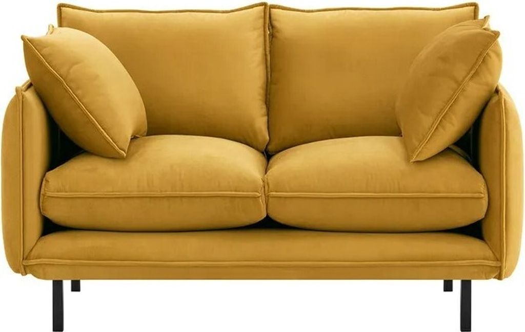 Elegantes Victoria 2-Sitzer Sofa aus Samtstoff Produktbild 