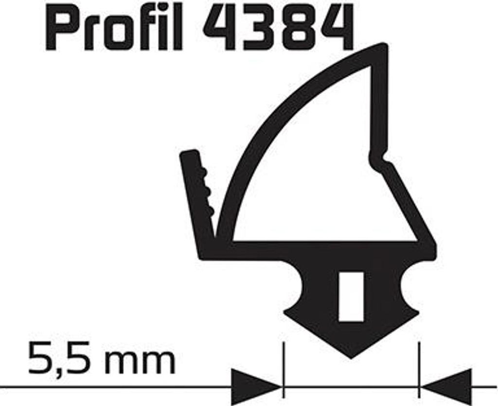 Renov.-Dichtung sw Profil25m, 4384 f. KF-Fenster u.Türen Produktbild 