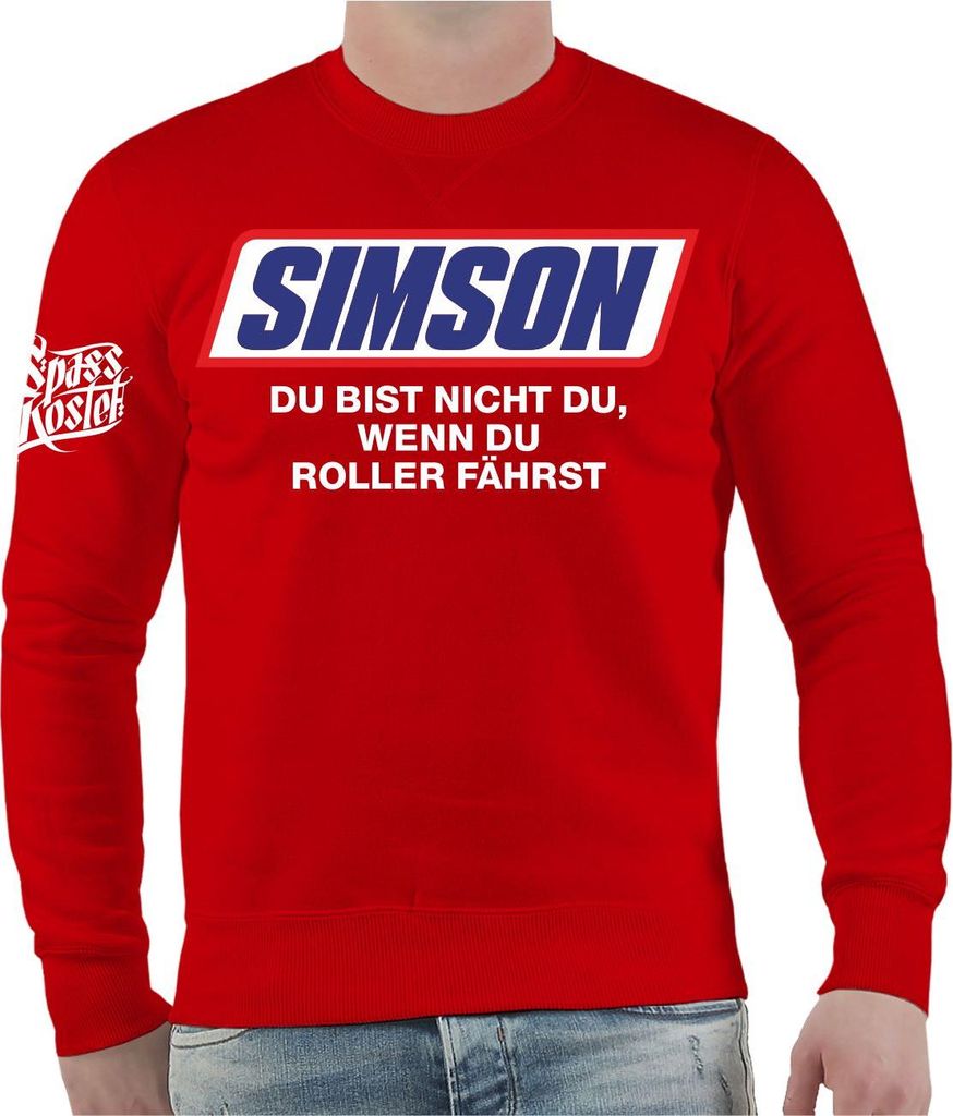 Herren Sweatshirt Simson Du bist nicht du wenn du Roller fährst