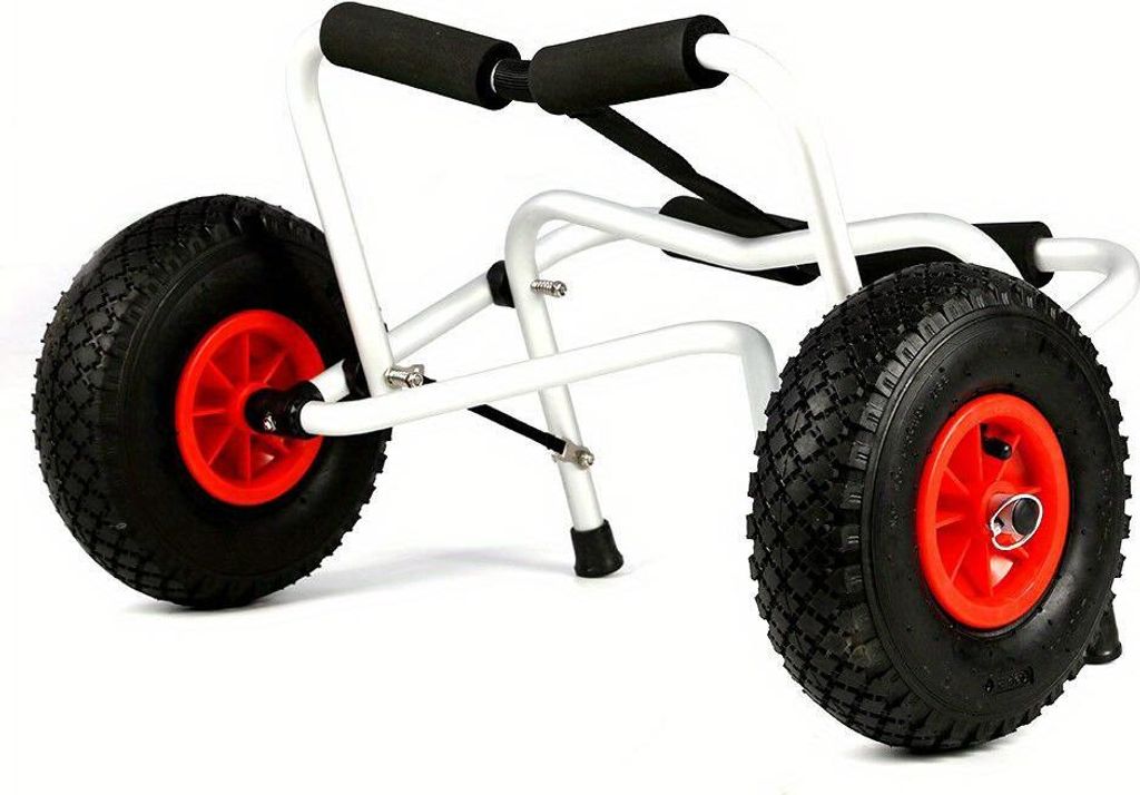 Faltbarer Kajak-Anhänger mit All-Terrain-Rädern, Bootsanhänger-Transportwagen Robuster Aluminiumrahmen für Kanus & Boote, Jetskis und Fischerbo...