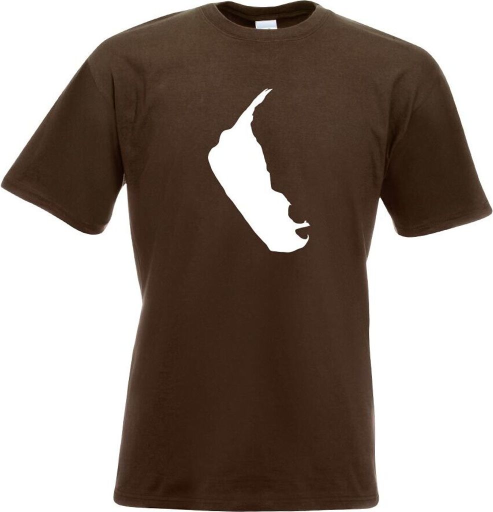 Kiwistar - T-Shirt - Chocolate - Amrum - Deutschland - Insel Motiv Bedruckt Funshirt Design Print - mit Motiv Bedruckt - Funshirt Design - Sport - ...