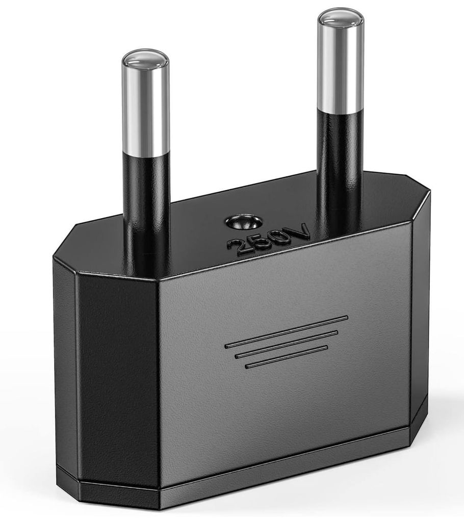 US to EU Adapter, 2 Pin Ancable Reisestecker auf EU, 1 Stück Deutschland Europ Amerika Mexiko Kanada Ägypten Spanien Stecker mit USA-Netzteil Kon...