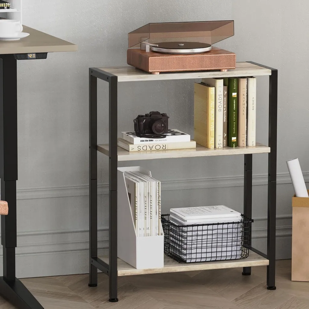 Petite Table Basse d'Appoint Vantimo Greige Multi-usage Style Industriel - 5