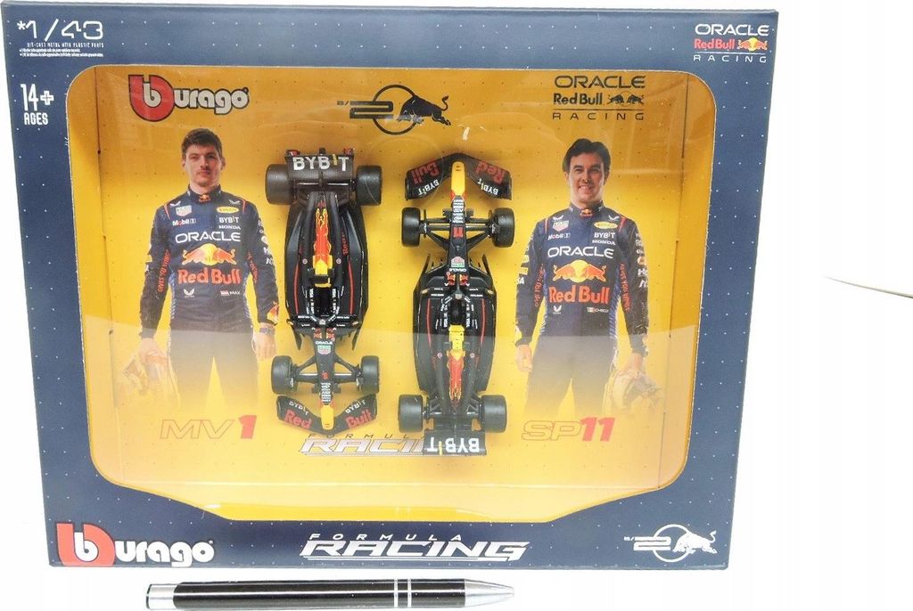 Bburago Red Bull Racing F1 Spielzeugauto Set 1:43 Verstappen Perez 2024