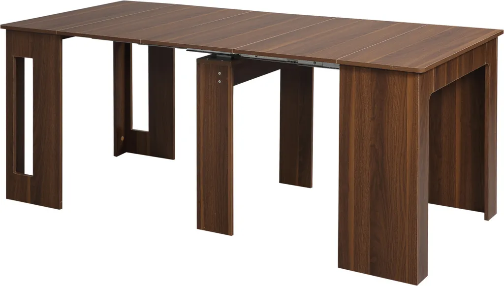 Table pliable de cuisine extensible gain de place design moderne marron