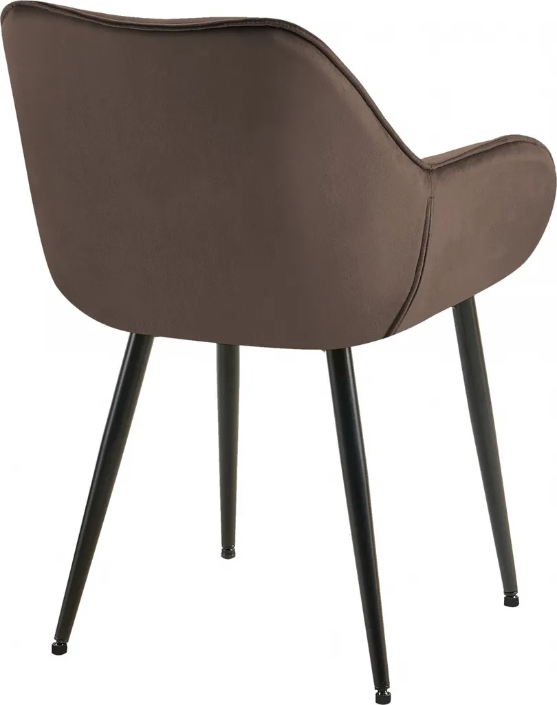 Sedia Da Pranzo X1 Con Rivestimento In Velluto Trapuntato Verde Scuro E Struttura In Metallo Nero Cds101151 83865468