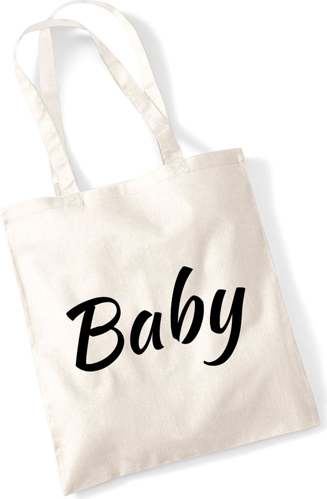Huuraa Jutebeutel Baby Schriftzug 10 Liter Natural Baumwolle Tasche Geschenkidee