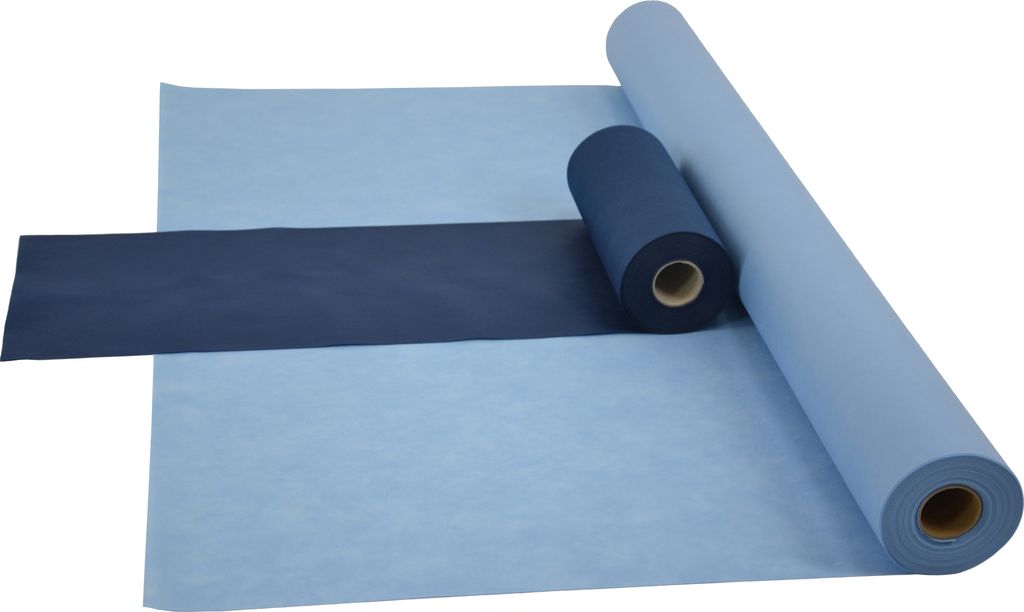 Sensalux Kombi-Set 1 Tischdeckenrolle 1,5m x 25m hellblau + Tischläufer 30cm blau
