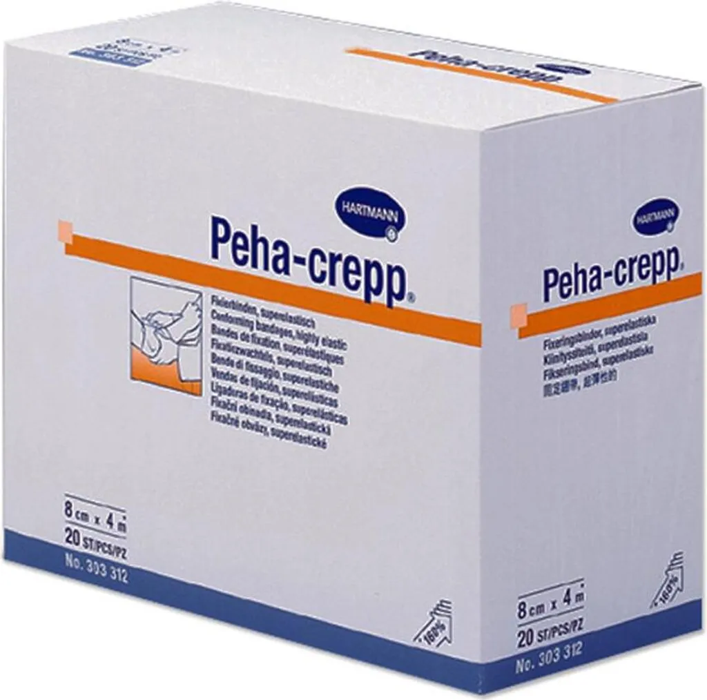 Bande de crêpe superélastique de fixation pour pansements 10cm x 4m - 20u