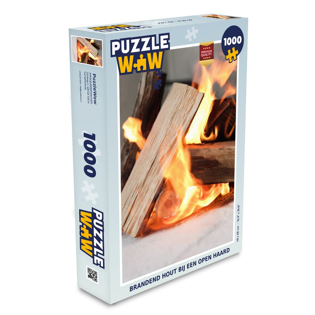 MuchoWow Puzzle 1000 Teile Holzverbrennung am offenen Feuer - Spielzeug - Alt und Jung - Spiele - Puzzeln