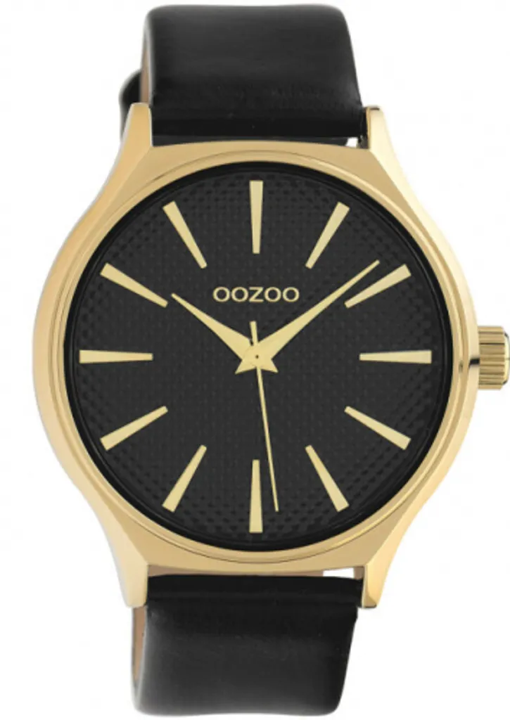 Montre Femme Chic pour le Travail Oozoo Design Noir et Or 42 mm
