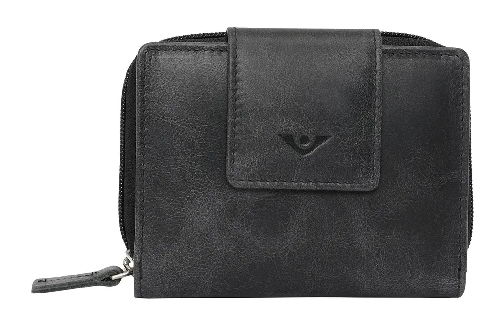 Petit Porte-monnaie VOi City Cowboy Kenya Wallet Black Cuir Véritable