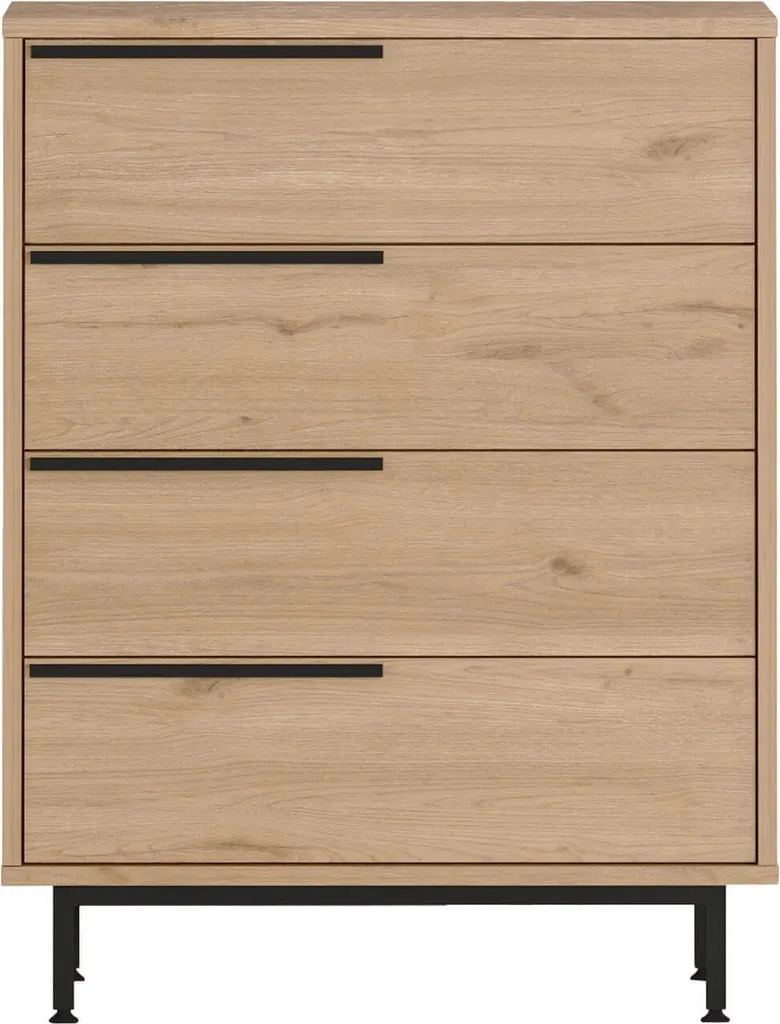 Commode gain de place 4 tiroirs Rebecca Mobili Maguey pour ranger sans encombrer