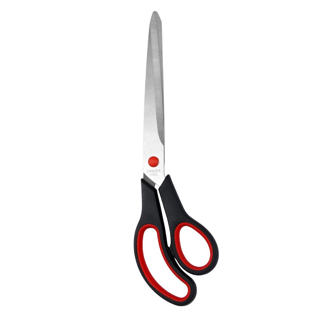 INF Stoffschere aus Edelstahl Schwarz+Rot