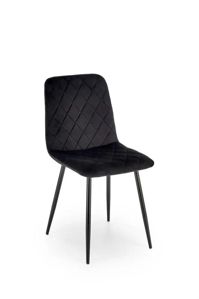 Krzesło tapicerowane K525 VELVET czarne Zdjęcie produktu 