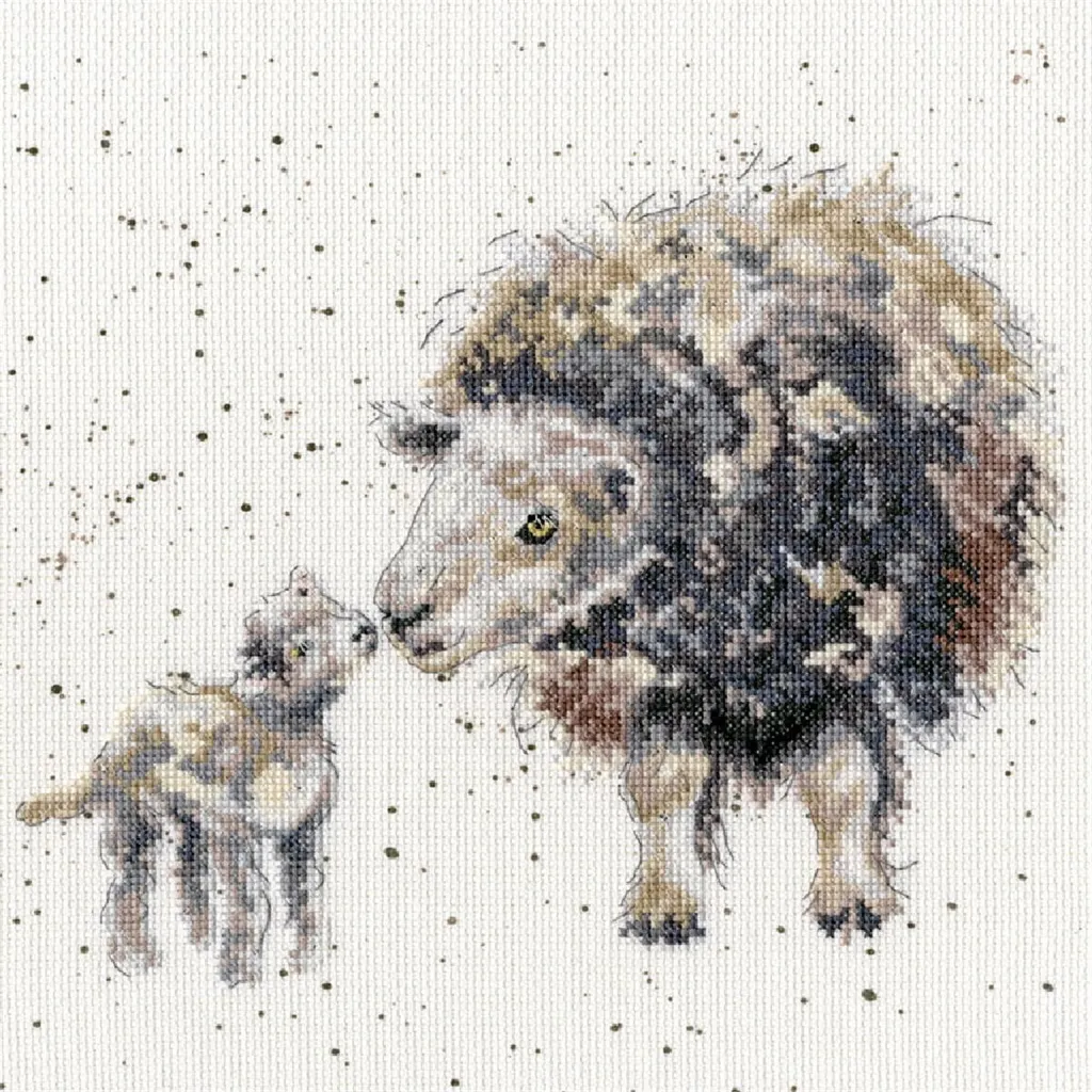 Kit point de croix Mouton complet Bothy Threads XHD47 pour débuter broderie