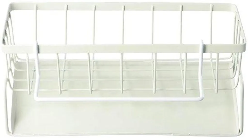 Organisateur d'Évier pour Cuisine et Bain en Acier Blanc Multi-usage