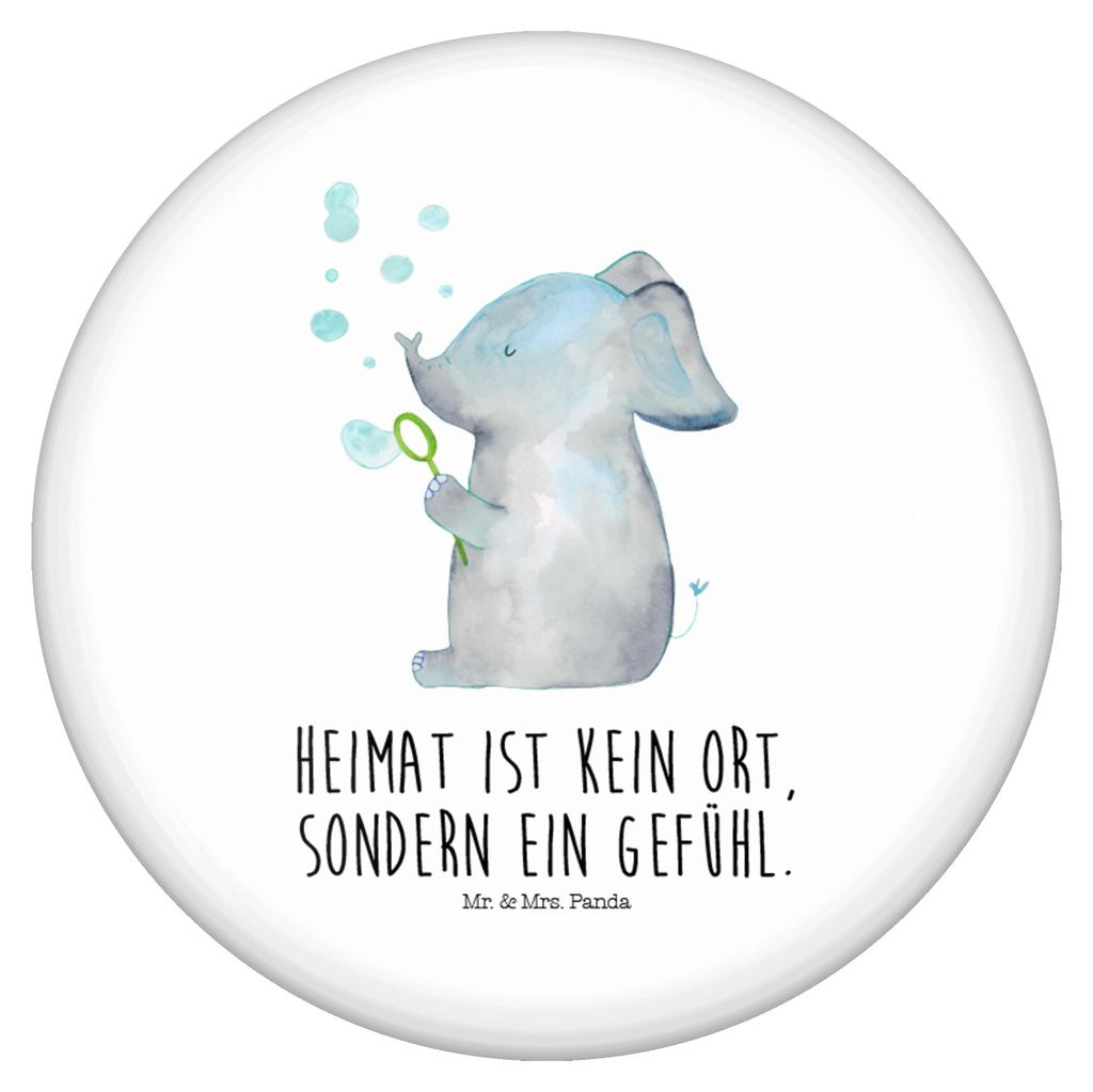 Mr. & Mrs. Panda Button Elefant Seifenblasen - Weiß - Geschenk, Ansteck-Button, Anstecker Pin, Liebesspruch, Heimat, Lustige Sprüche, Badge, Elef...