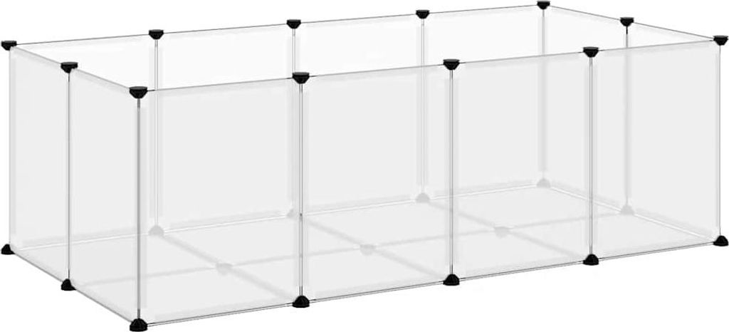 vidaXL Klec pro malá zvířata Transparentní 144x74x46,5 cm Obrázek produktu 
