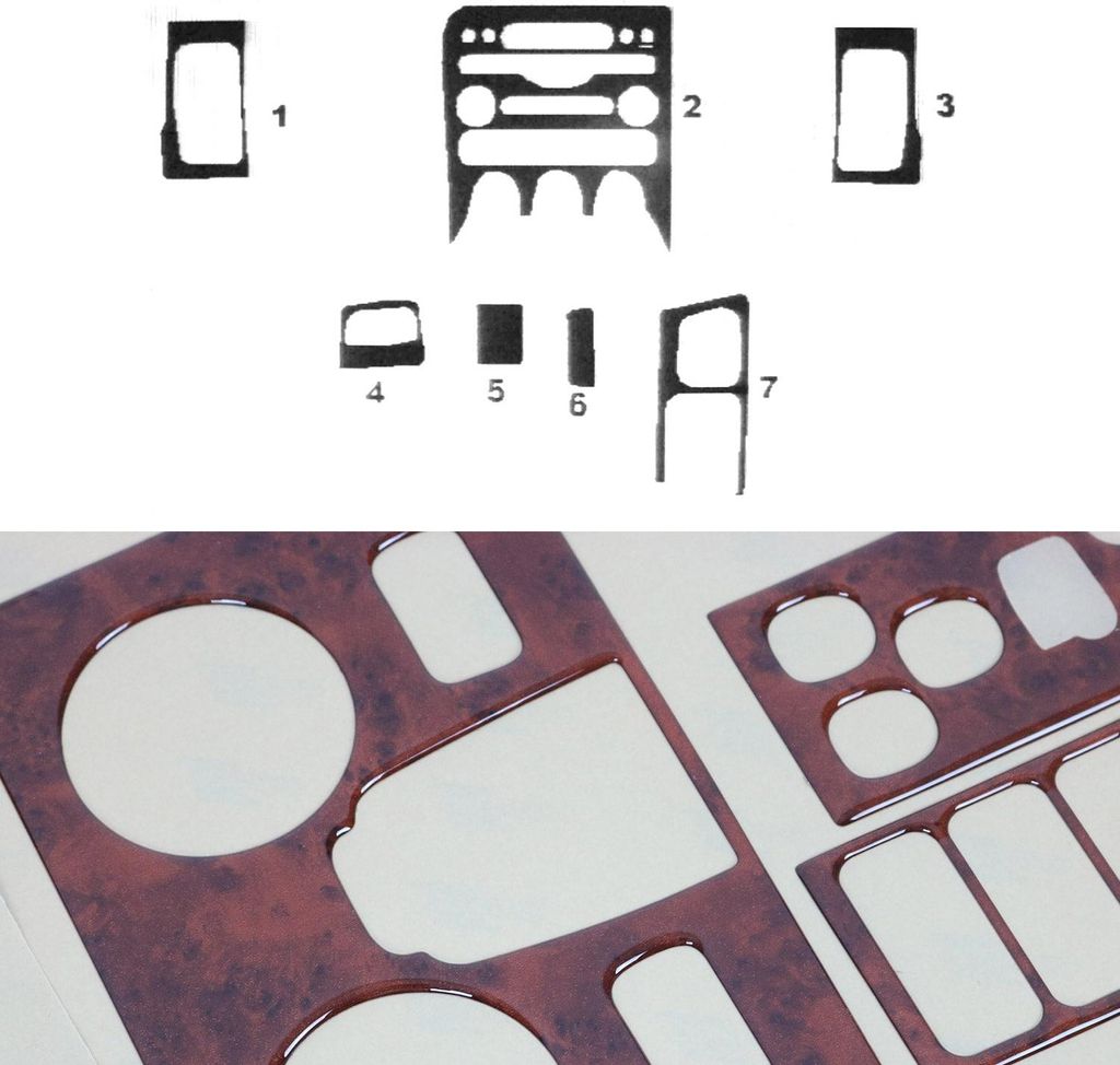 Innenraum Dekor Cockpit für Honda City 2006-2016 Wurzelholz Optik 7tlg