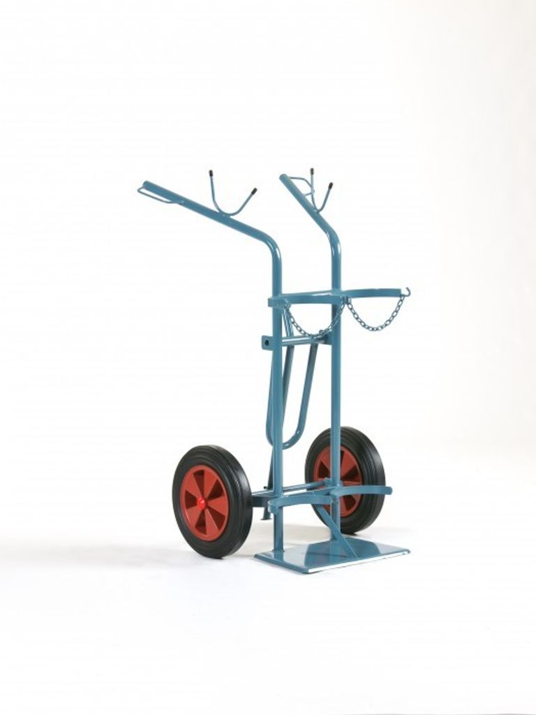 NIES Modellserie F2 Flaschenwagen für 2x 50 l, Variante:Mit allem Zubehör + Luftreifen