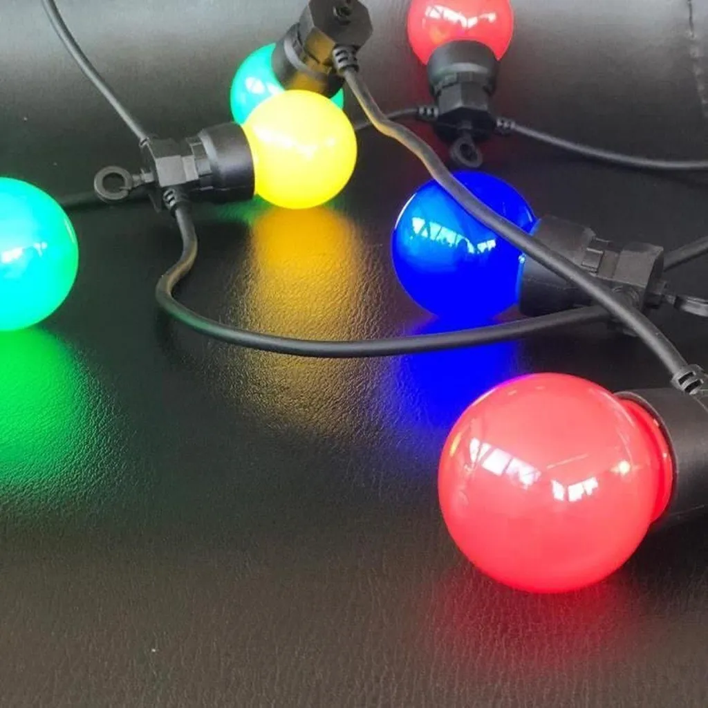 Guirlande Multicolore Connectable 10 Globes LED - 8 Modes d'Éclairage - 4