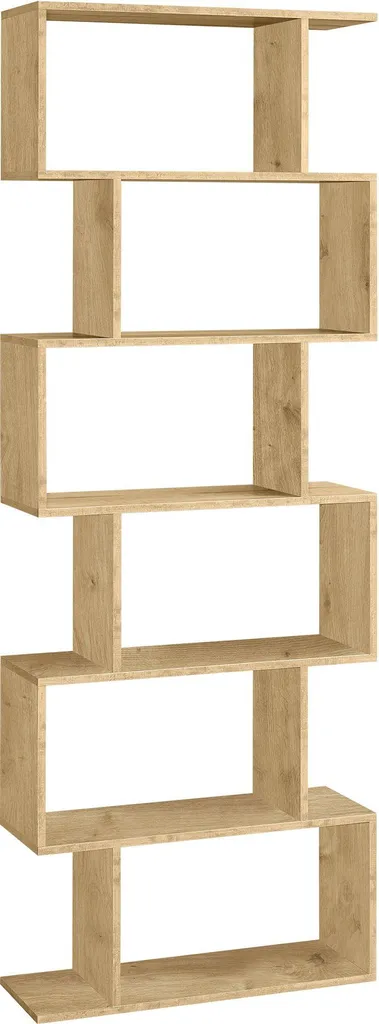 Meuble Bibliothèque pour Salon ou Bureau 190 cm Chêne Artisan 6 Étagères