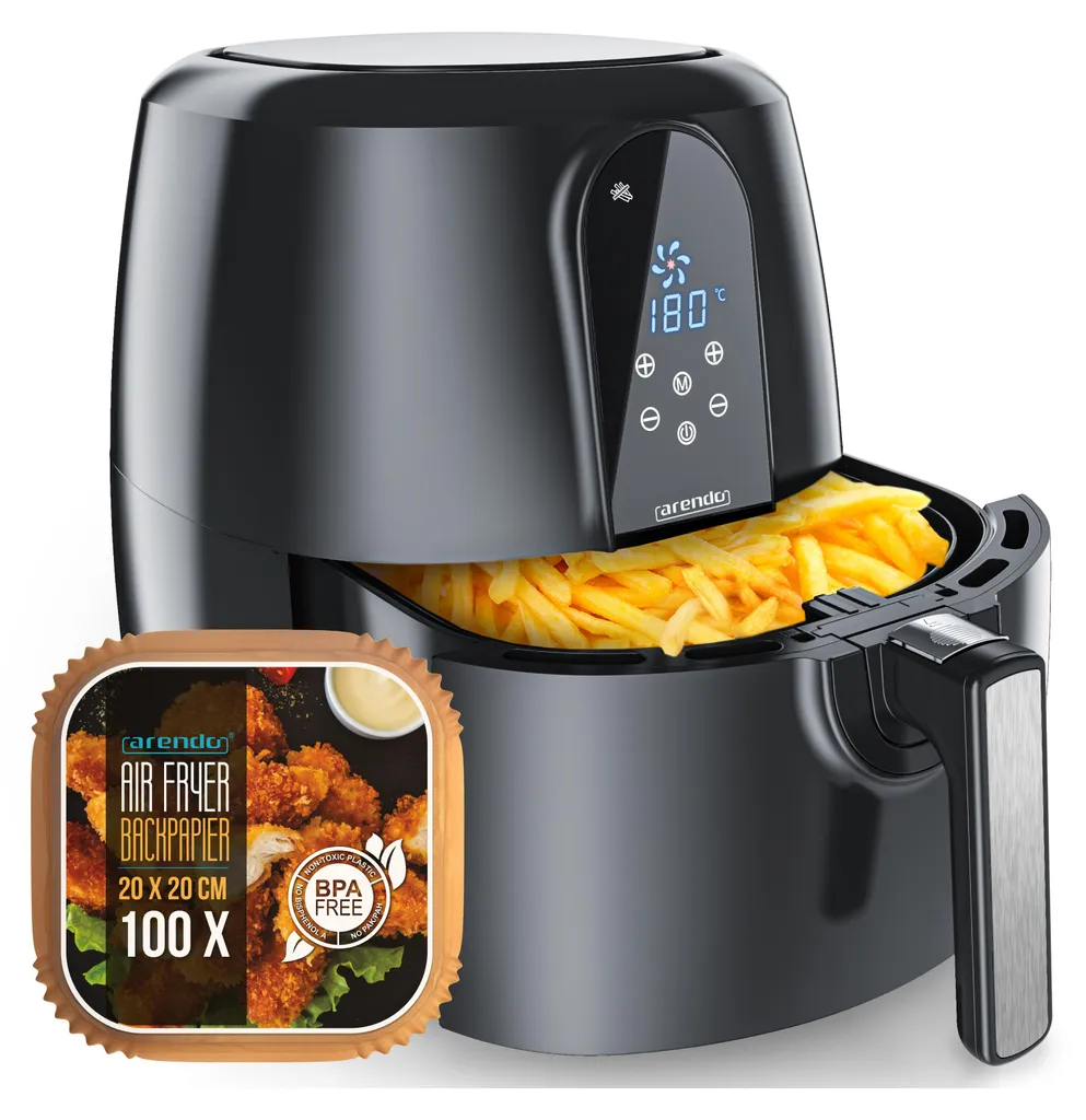 Friggitrice ad Aria Arendo XXL 5,2L | 1800W per Cene di Famiglia Sane