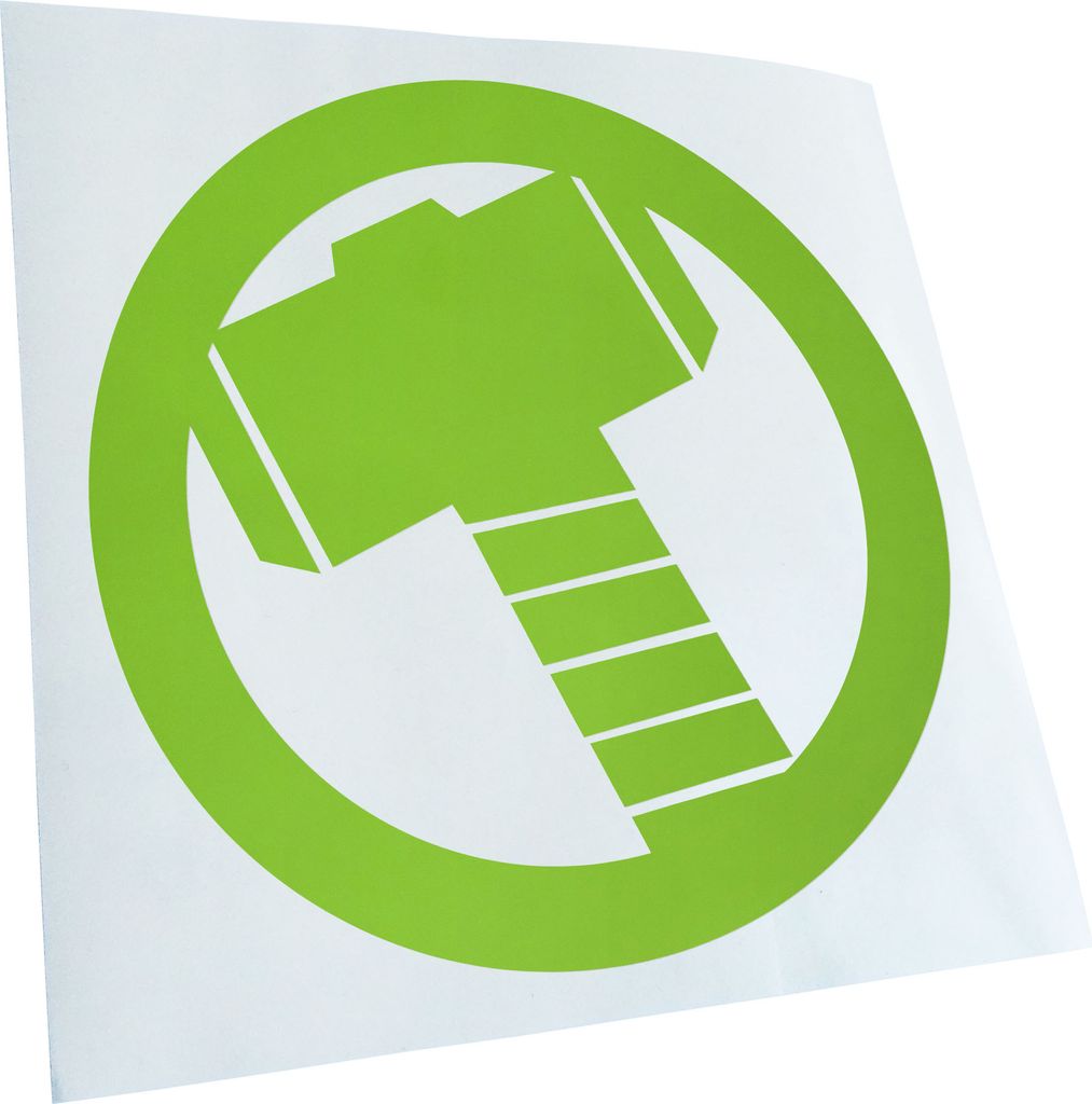 Kiwistar - Autoaufkleber - Mjölnir - Thors Hammer Heckscheibe - Aufkleber für Auto Kfz Fahrrad, LKW, Truck Mofa