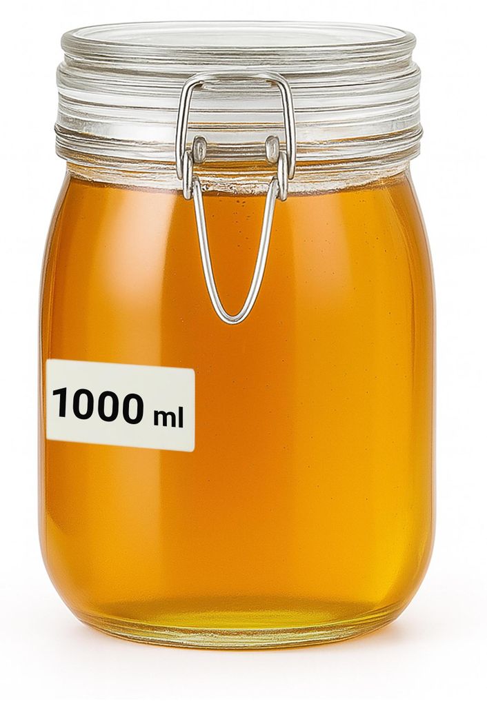 Skleněná Nádoba s Klipovým Uzávěrem 1000 ml – Vzduchotěsná Obrázek produktu 