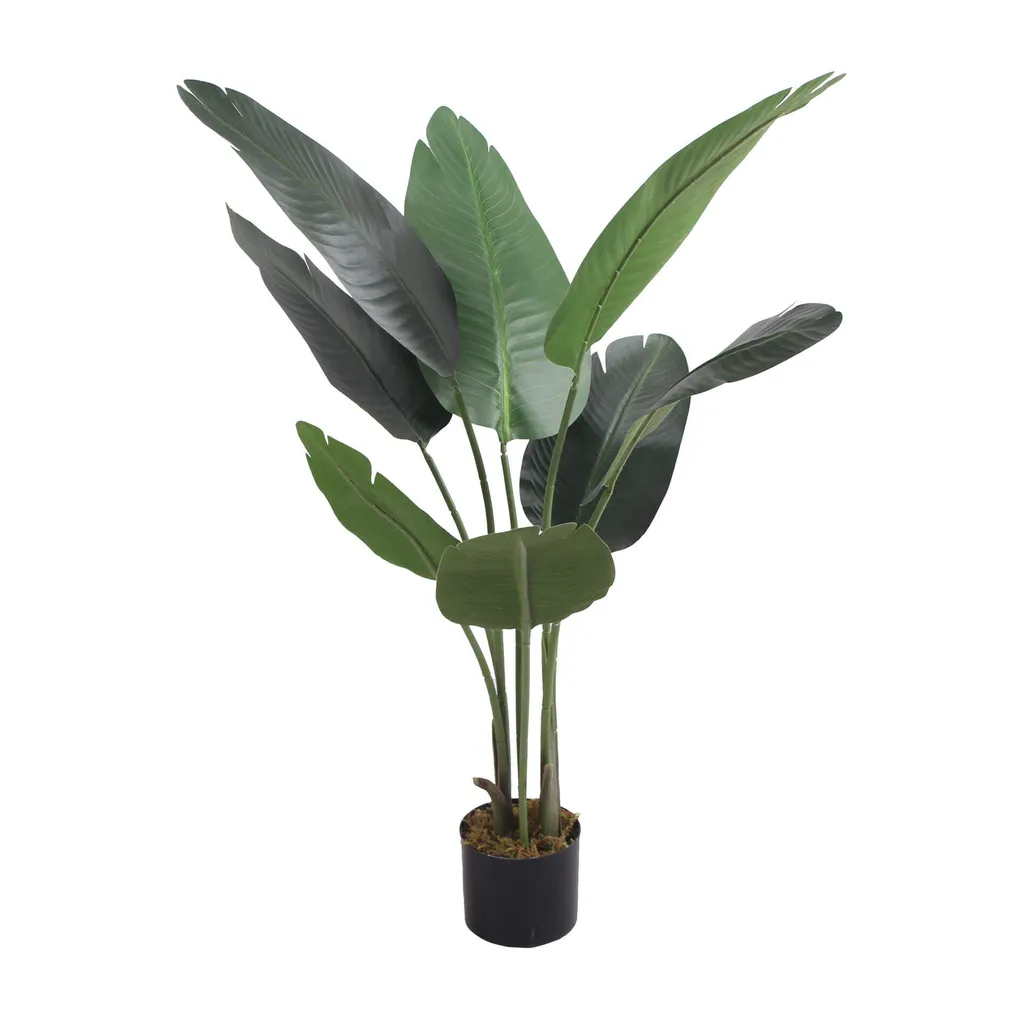 Plante Bananier Artificielle Taznit 110cm Déco Durable Vert et Brun