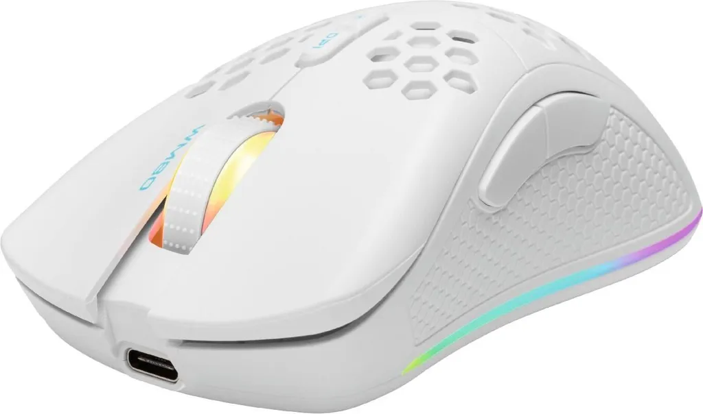 Souris de Jeu RGB GAM-120-W avec Design Ergonomique et Câble USB