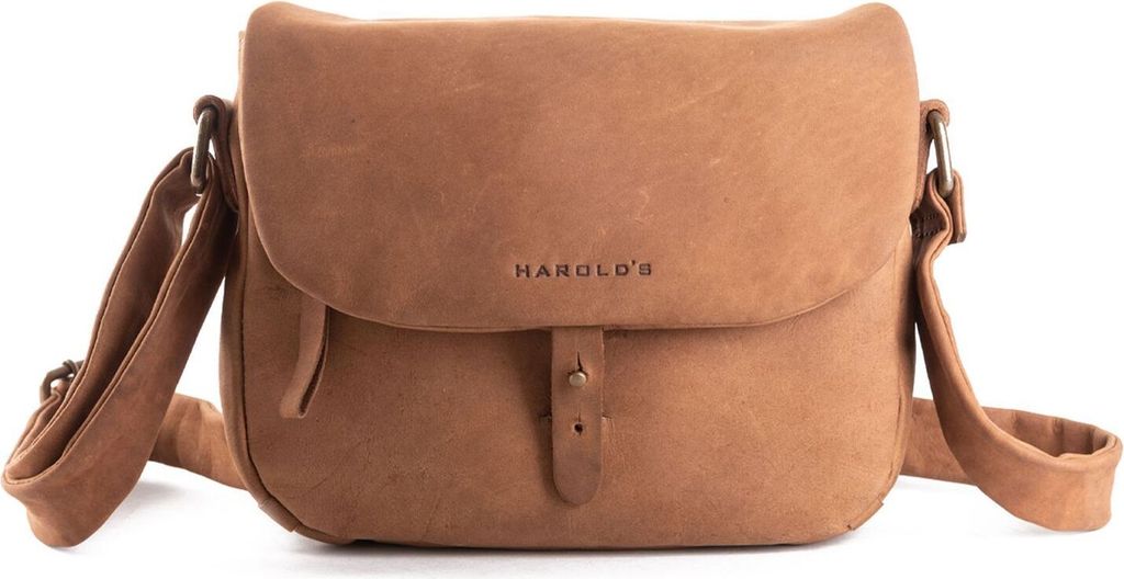 HAROLD'S Leder Umhängetasche Antic Slingbag Nature braun