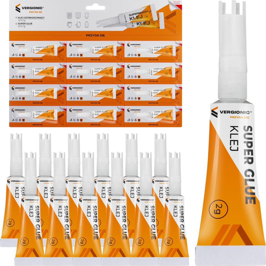 Sekundenkleber Cyanacrylat Kleber 12 x 2 g schnell Produktbild 
