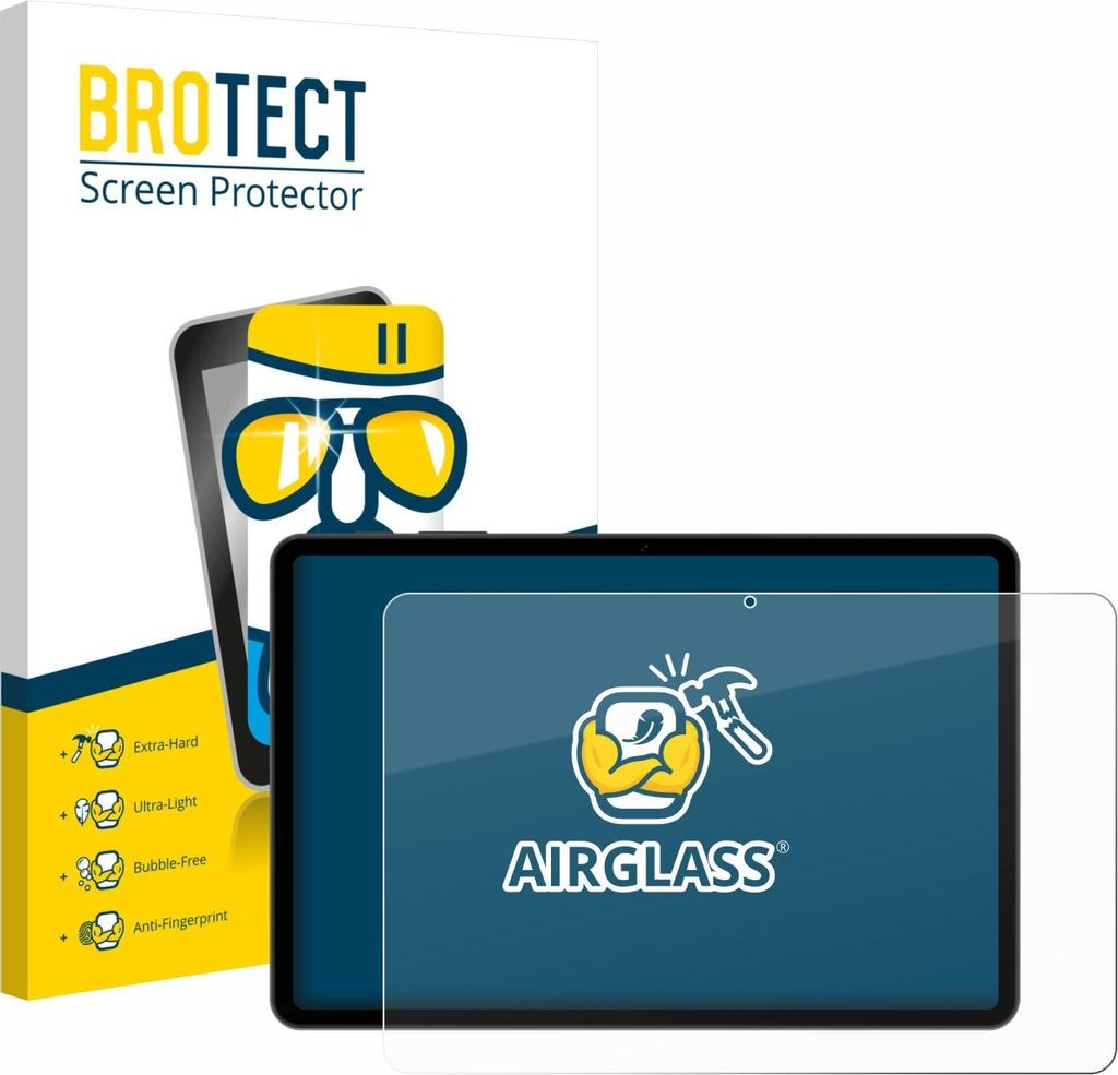 BROTECT Schutzglas für Doogee Tab A9 Pro Schutzfolie Panzer Folie Glas Display Schutz klar