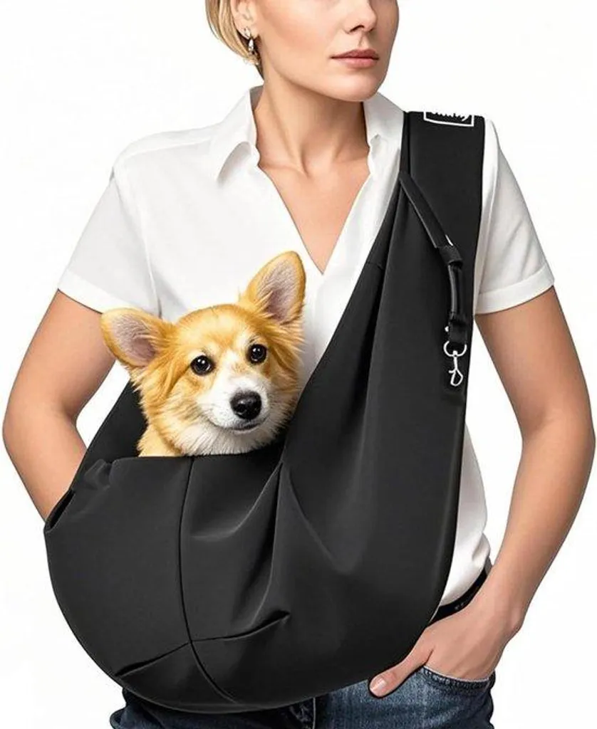 Sac à Dos de Transport pour Gros Chien Noir Idéal Randonnée et Plein Air