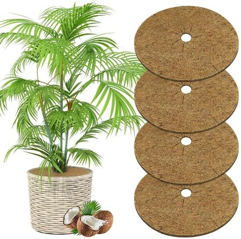 Tapis de coco pour paillage 40cm, idéal contre le gel des plantes pot