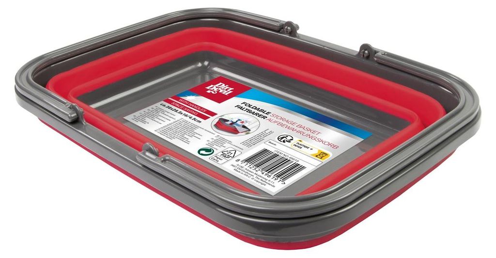 Dirt Devil Seau pliable - 17 litres - 38 x 28,5 x 16/4,5 cm Image du produit 