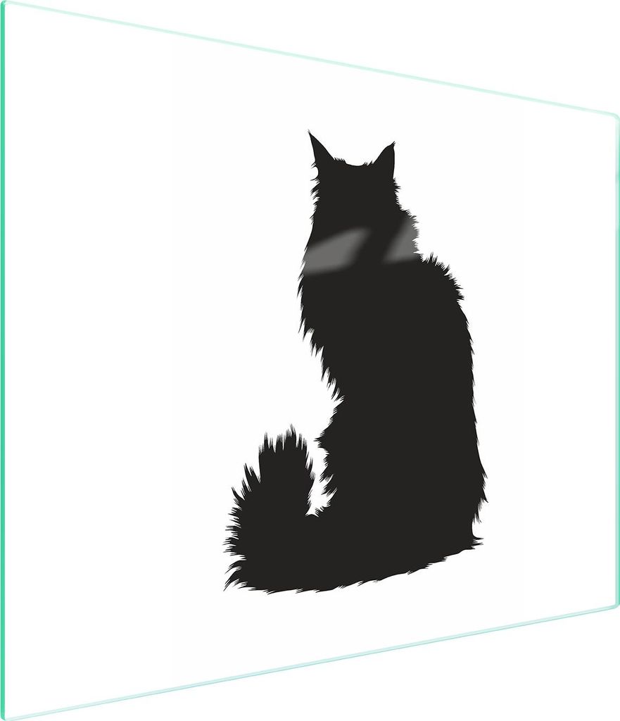 Glasschneidebrett 52x30 Katze