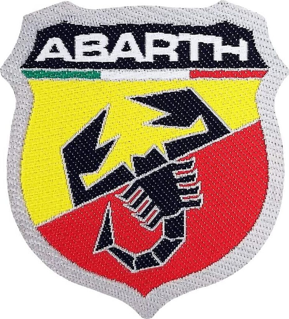 Abarth Offizielle Klebepatch Schild Logo, 74 x 80 mm