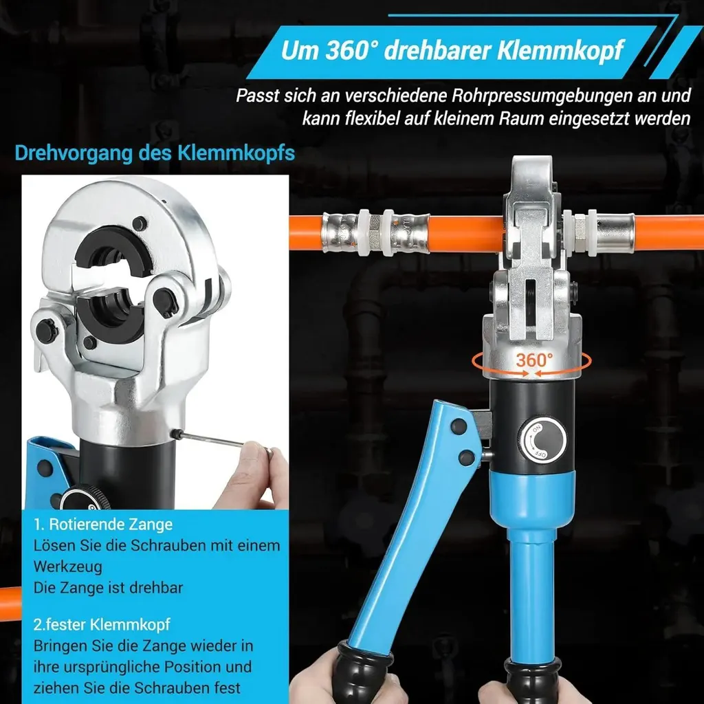 Presse à sertir les tubes multicouche et PEX avec inserts TH 16 à 32 mm - 4